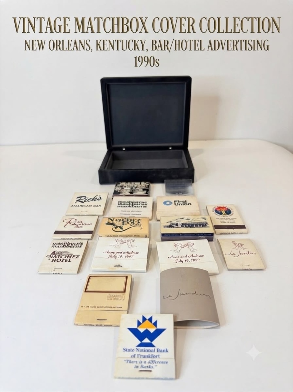 Vintage Matchbox Collection New Orleans, Kentucky, Bar/Hotel Advertising, 1990s